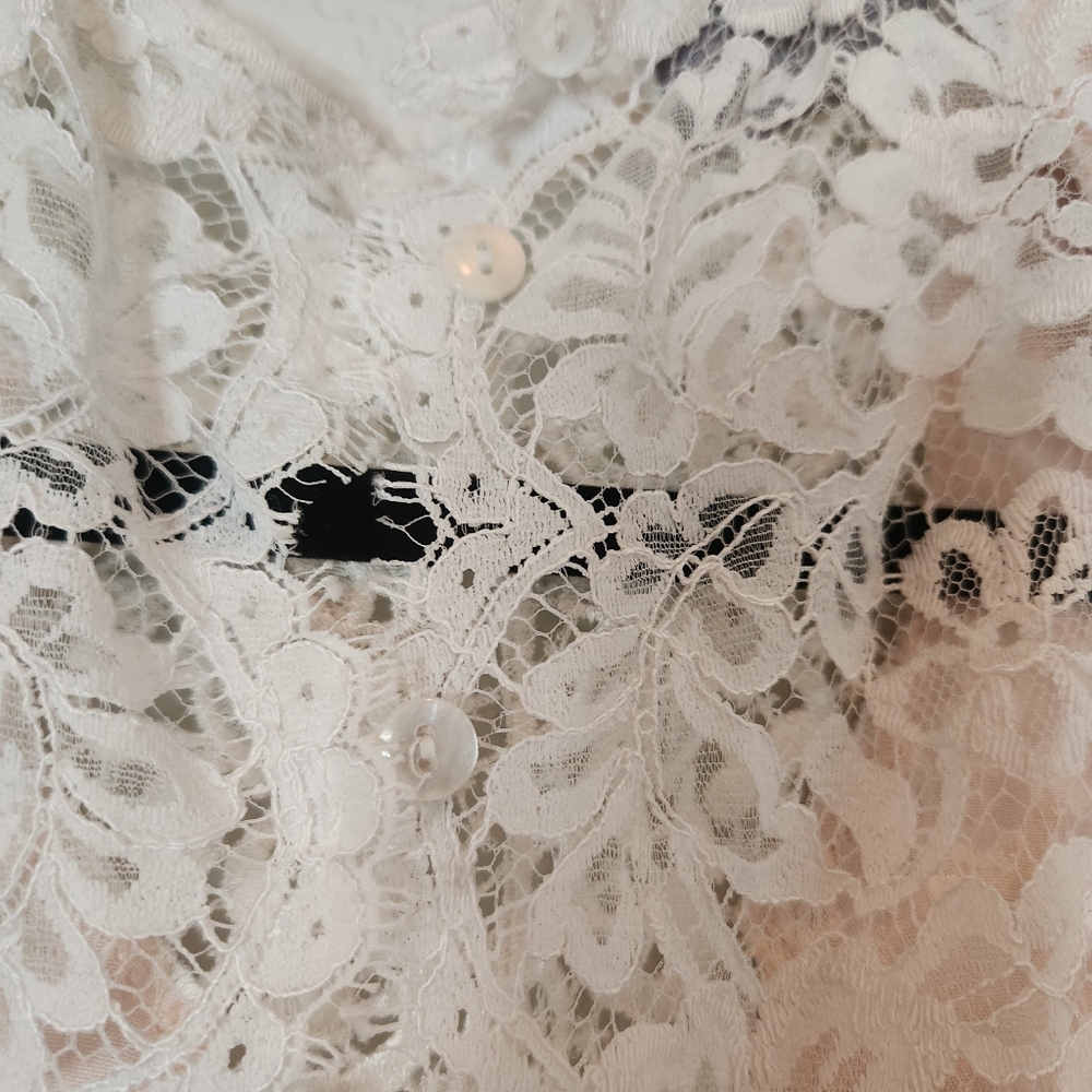 Vintage Jessica McClintock pleated coquette fairy core cottage core lace dress - Picture 11 of 13